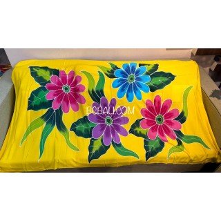 Special Offer Rayon Sarong Hand Painted Flower Design High Quality